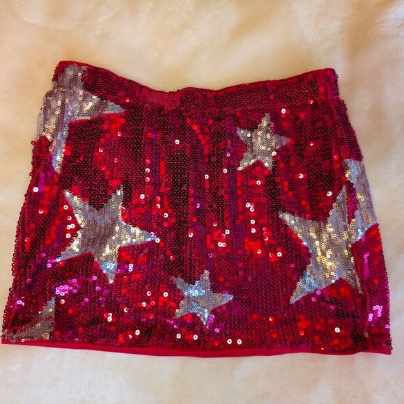 NWT Star Pattern Sequin Bodycon Skirt Size Small - Picture 2 of 4